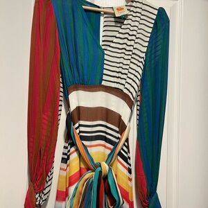 FARM Rio Multicolor Striped Maxi Dress